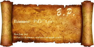 Bammer Péter névjegykártya
